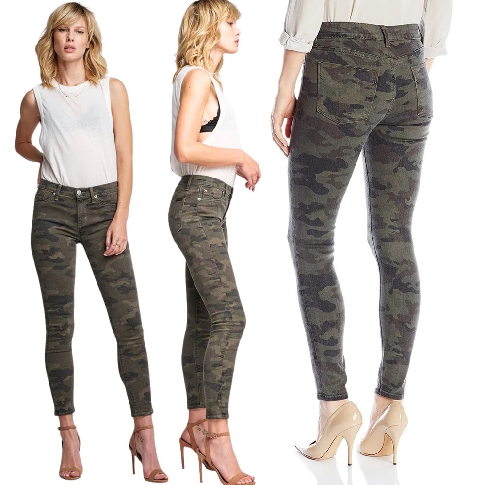 Hudson Nico Midrise Ankle Skinny‎ Jeans, Infantry Camo, Womens Size 26, Stretchy